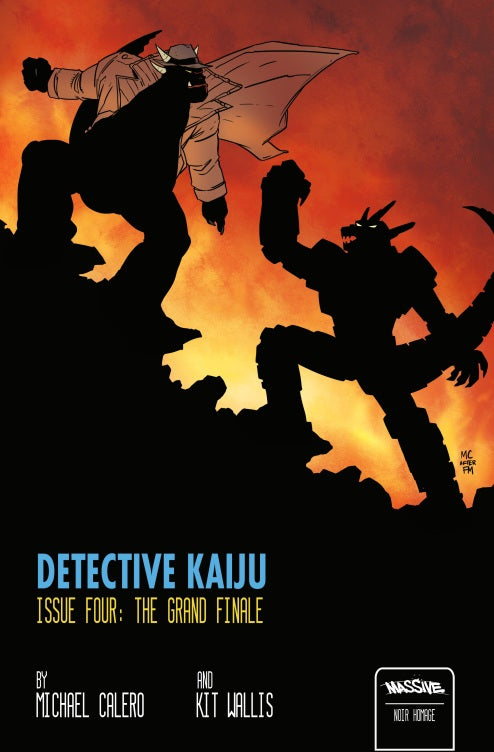 DETECTIVE KAIJU #4 (OF 4) CVR B MICHAEL CALERO NOIR HOMAGE