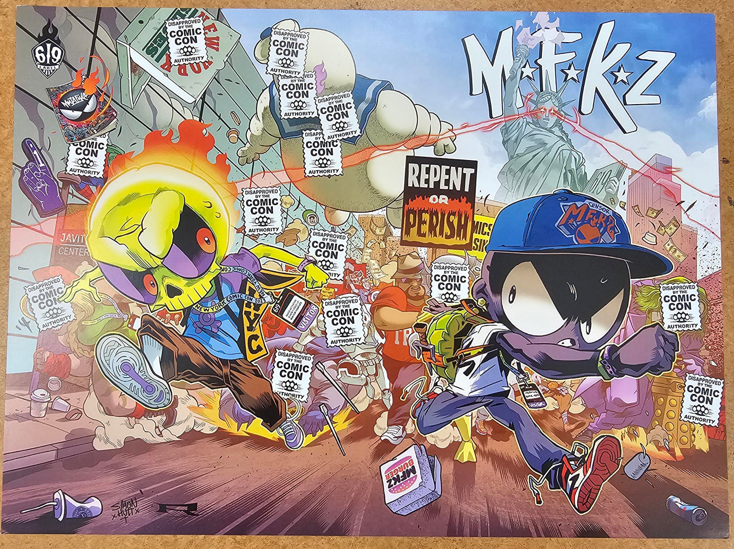 MFKZ (NYCC 2024) 13.5"x10" Art Print by Simon Hutt