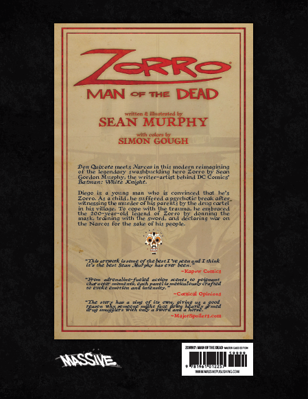 ZORRO: MAN OF THE DEAD HARDCOVER VOL 01 MASTERCLASS EDITION (RETAIL VERSION)
