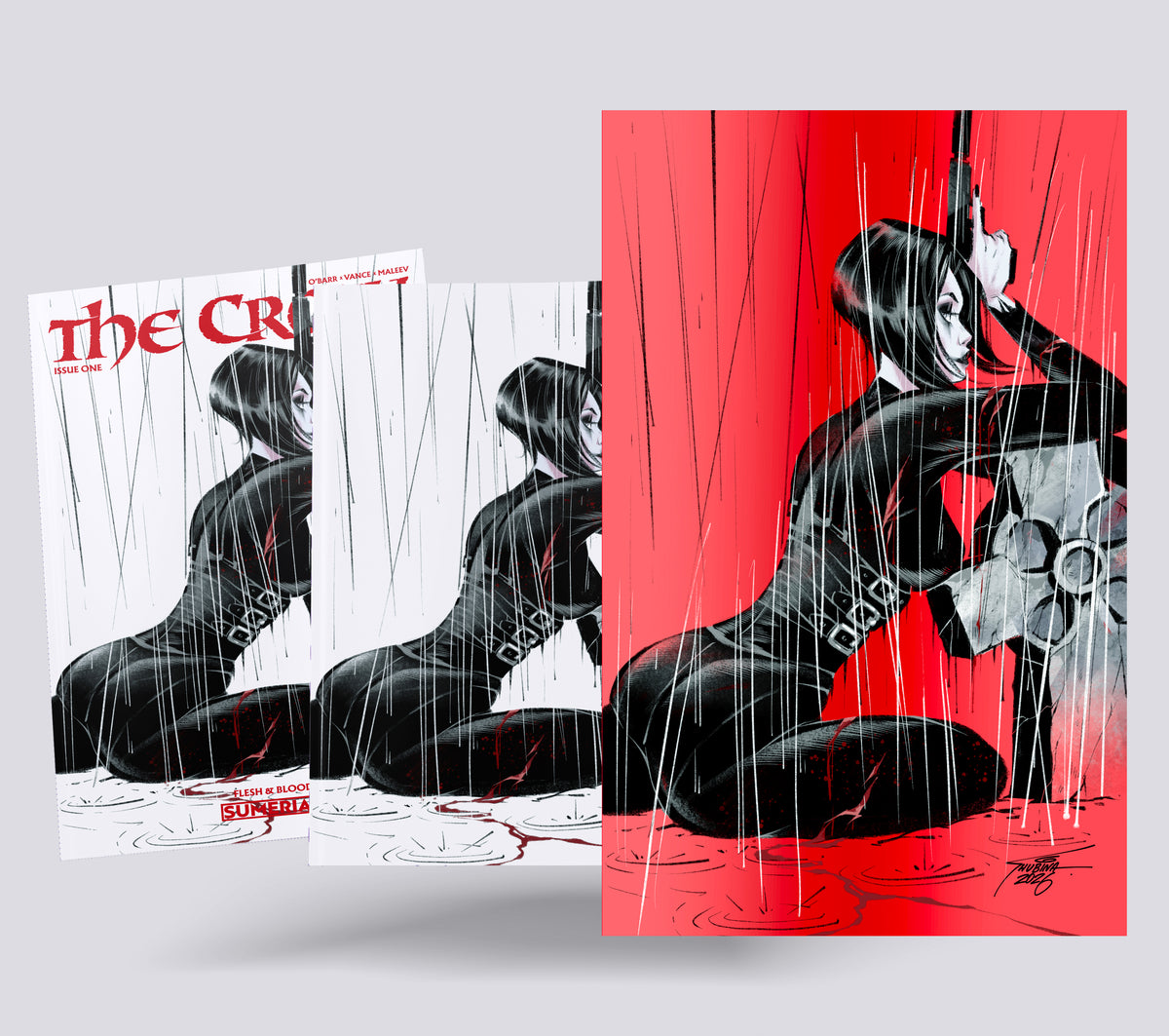 THE CROW: FLESH & BLOOD #1 PACK OF 3 (LMTD TO 50 SETS) SVETA SHUBINA "DEVIL'S NIGHT EXCLUSIVE"