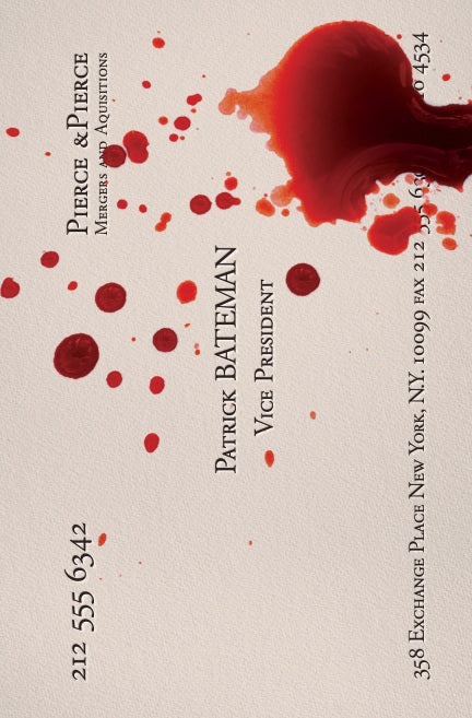 AMERICAN PSYCHO #1 | CONVENTION EXCLUSIVE BUSINESS CARD METAL LTD 50