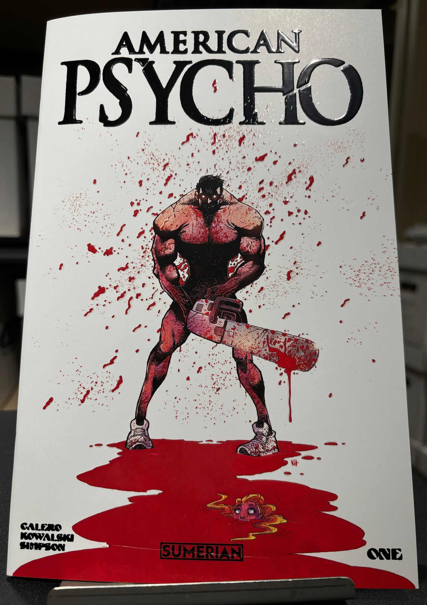 AMERICAN PSYCHO #1 CVR WALLIS WHITE 3D BLOOD | SDCC EXCLUSIVE