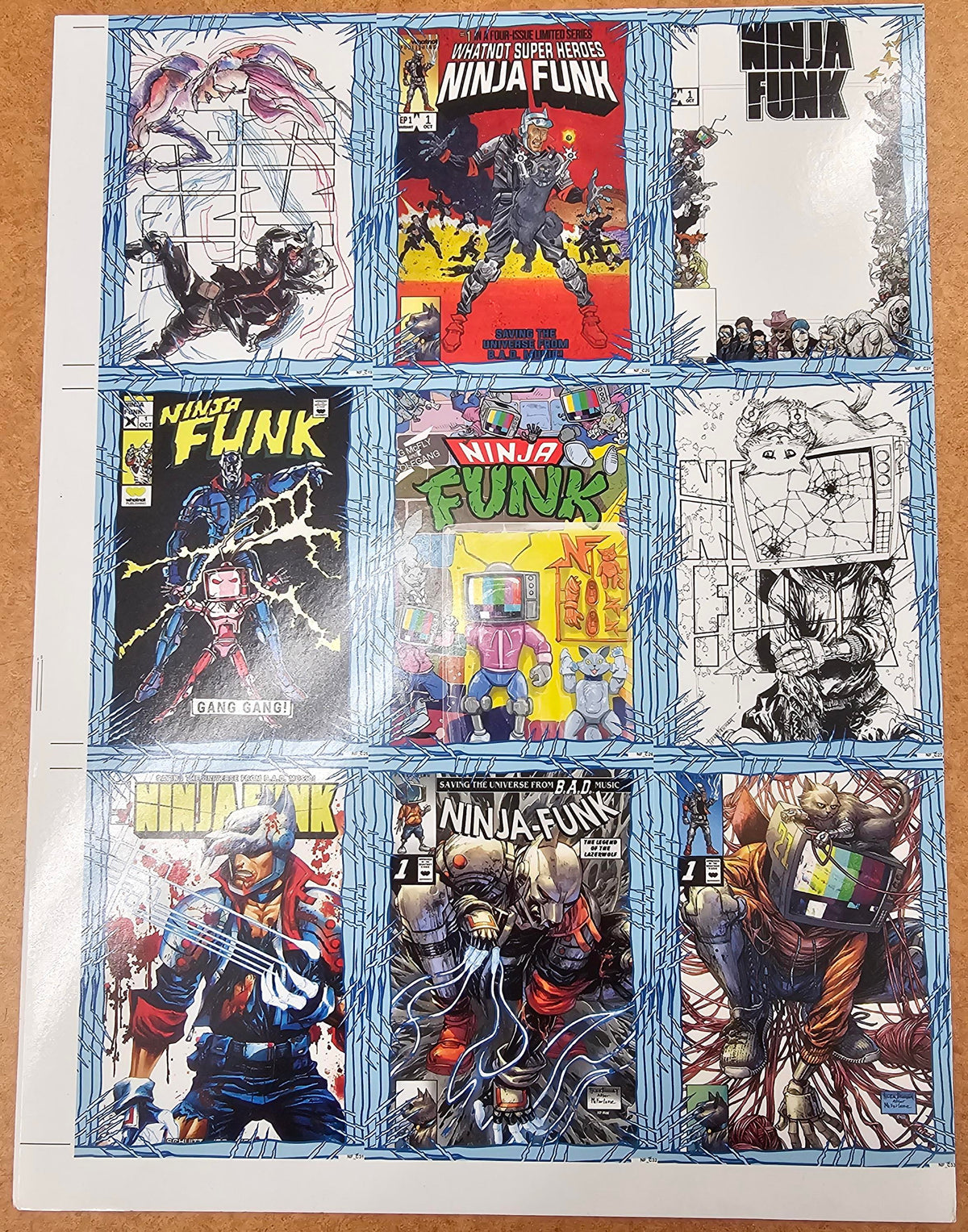 Ninja Funk 1st Edition We Want the Funk Uncut Card Set