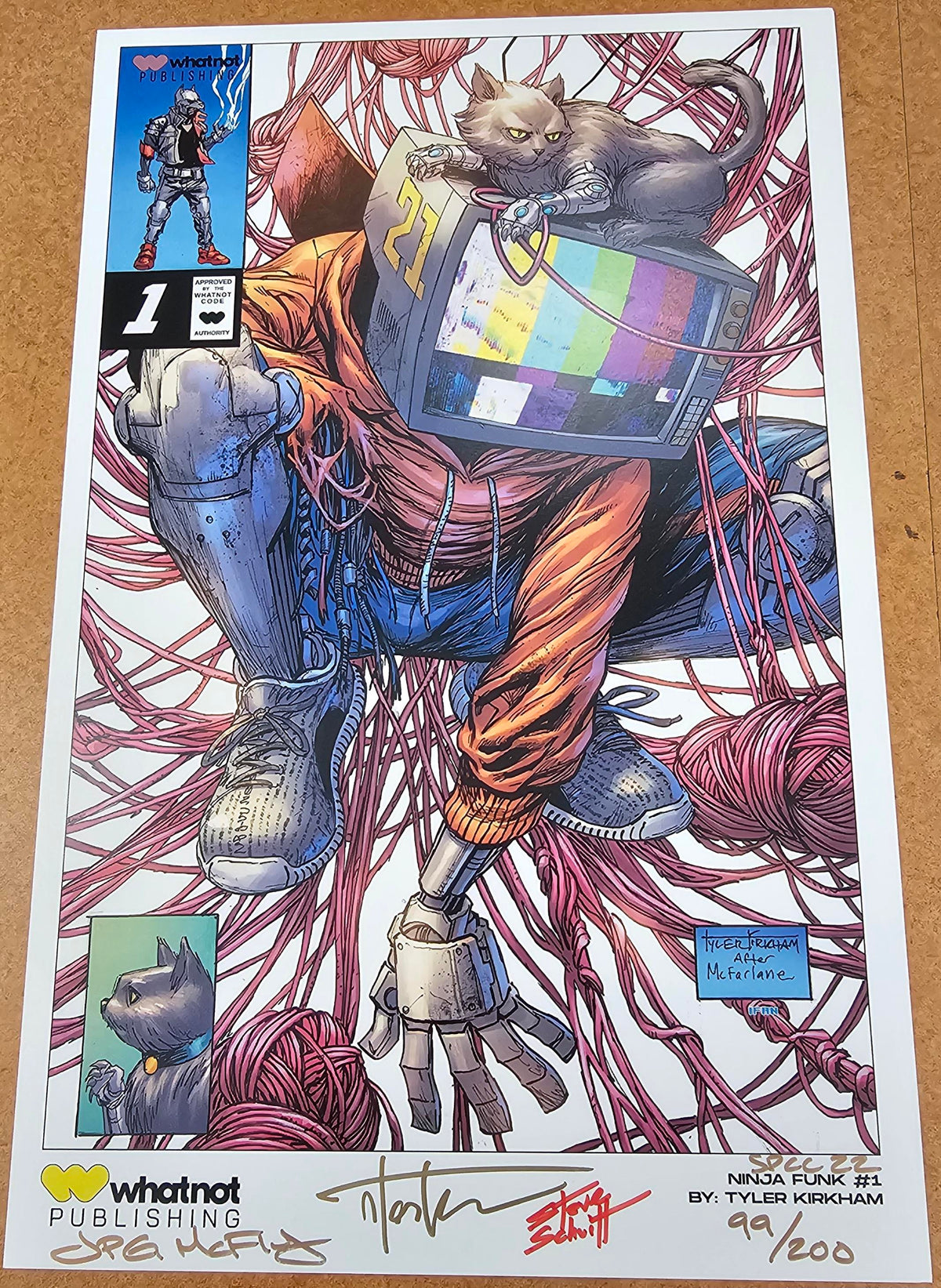 Ninja Funk 11"x17" Art Print (Signed by JPG, McFly, Steve Schuitt, & Tyler Kirkham)