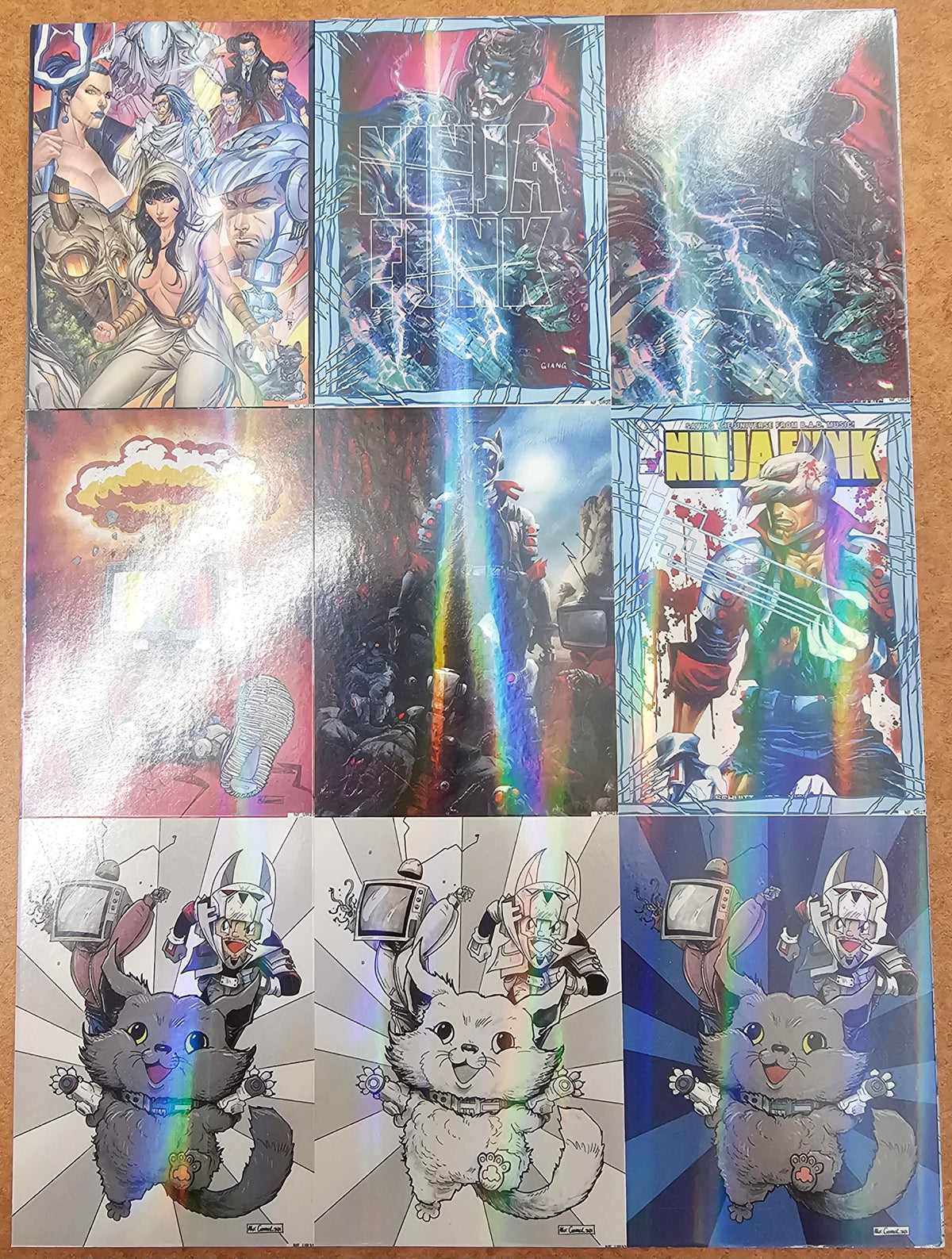 Ninja Funk 1st Edition We Want the Funk Uncut Foil Card Set