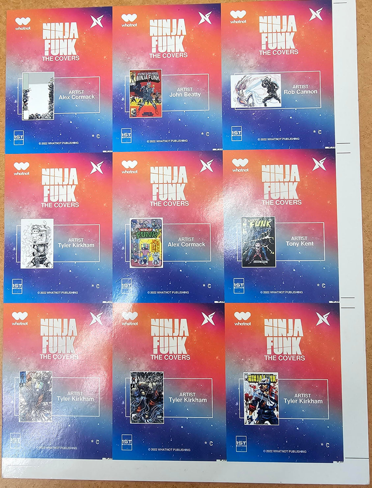 Ninja Funk 1st Edition We Want the Funk Uncut Card Set