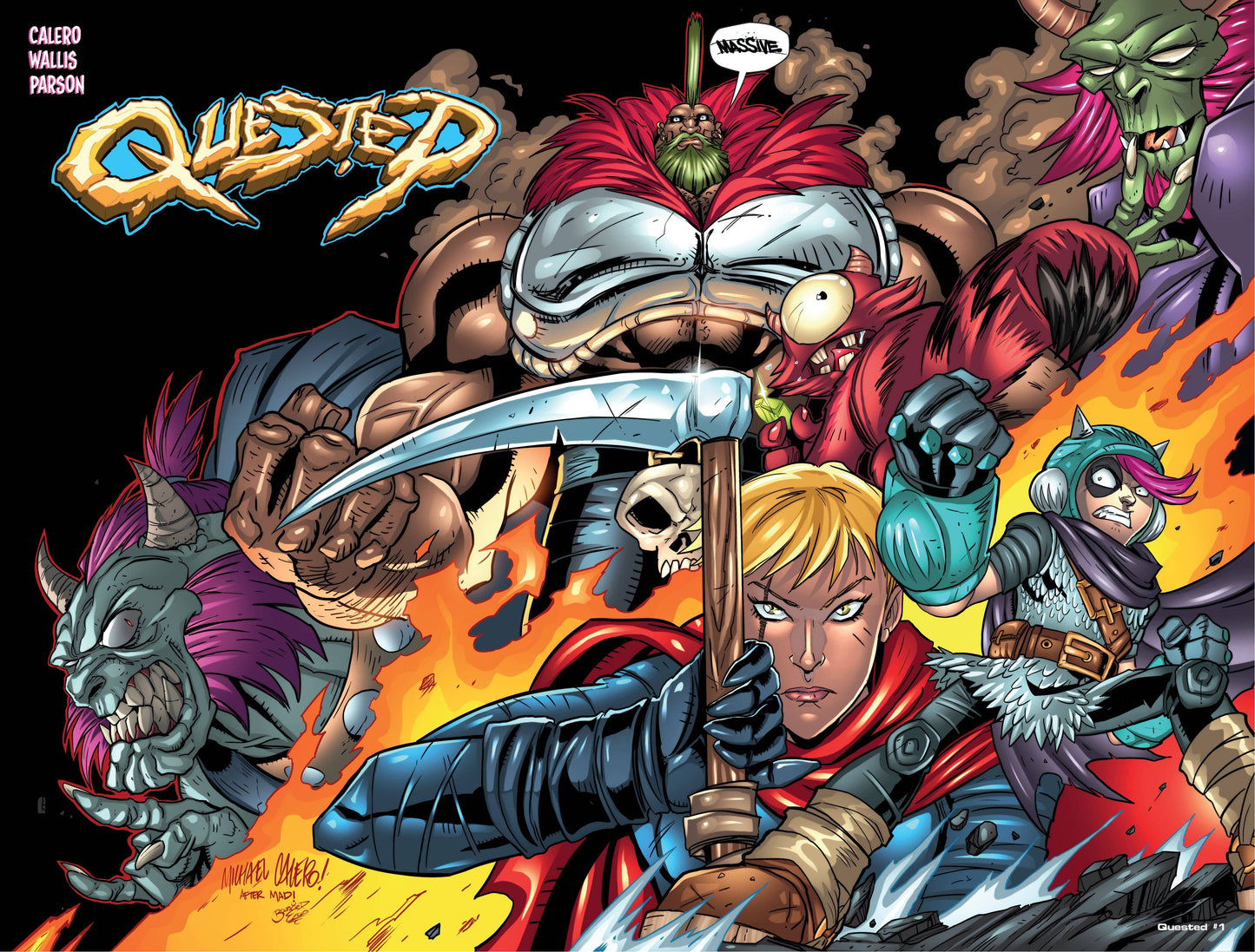 QUESTED VOL 2 #1 | CVR D CALERO BATTLE CHASERS HOMAGE